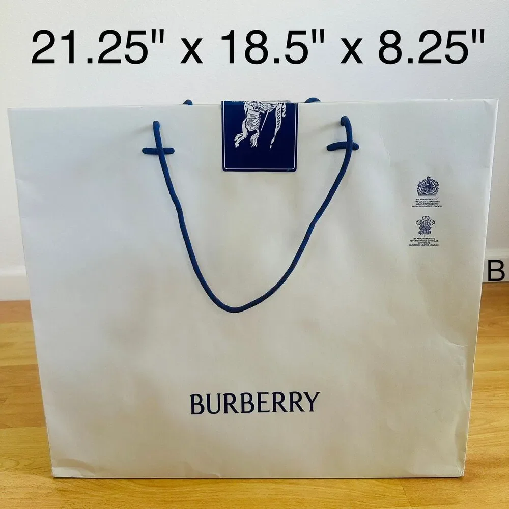Burberry Paper Shopping Gift Bag Bundle - x2 X large 21.25
